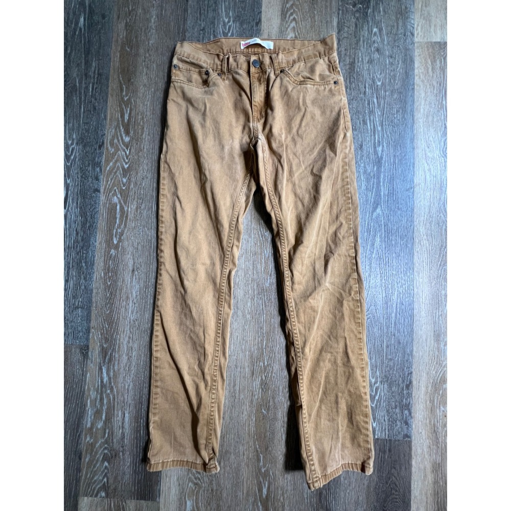 Levi's 511 Slim Pants Boys 18 Reg Brown Tobacco Cotton Blend Stretch 3362